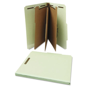 Universal® Eight-section Pressboard Classification Folders, 3 Dividers, Letter Size, Gray-green, 10-box freeshipping - TVN Wholesale